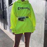 autumn new women hoodies hooded long sleeve funny letter expensive green pullovers sweatshirts tops