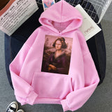 New Mona Lisa Funny Harajuku Aesthetic Hoodies Women Grunge Cartoon 90s Vintage Sweatshirts Fashion Hip Hop Ullzang Hoody Female