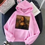 New Mona Lisa Funny Harajuku Aesthetic Hoodies Women Grunge Cartoon 90s Vintage Sweatshirts Fashion Hip Hop Ullzang Hoody Female