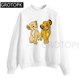 The Lion King Cartoon Print Hooded Long Sleeve Women Two Little Lions Vogue Casual Printed O Neck Hooded Hakuna Matata Hoody