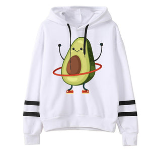 2019 New pattern Female Cartoon cute Avocado streetwear tops haut femme couple hoodies streetwear  hoody ladies Sweatshirts