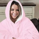 Women Blanket Sweatshirt Robe Winter Hoodies Outdoor Hooded Coats Warm Comfy Bathrobe Christmas Fleece Blanket Sudadera Mujer