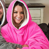 Women Blanket Sweatshirt Robe Winter Hoodies Outdoor Hooded Coats Warm Comfy Bathrobe Christmas Fleece Blanket Sudadera Mujer