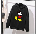 Women Sweatshirts Mickey Hoodies Character Printed Casual Pullover Cute Jumpers Top Long Sleeve O-Neck Fleece Minnie Tops