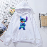 Funny Kawaii Lilo and Stitch printed women’s sweatshirt unisex hat hoodies winter sweat femme clothes harajuku hoody oversize