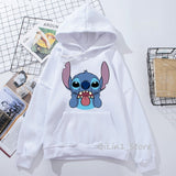 Funny Kawaii Lilo and Stitch printed women’s sweatshirt unisex hat hoodies winter sweat femme clothes harajuku hoody oversize