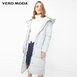 Vero Moda new detachable rabbit fur hooded long down jacket women | 318312503